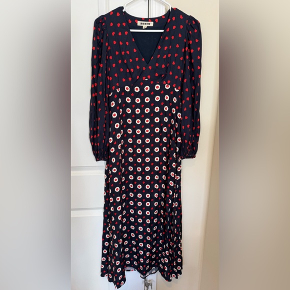 Boden Navy and Red Maxi Dress - Picture 2 of 3